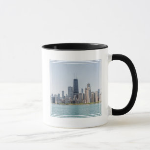 Chicago Skyline with Lake Michigan Mok