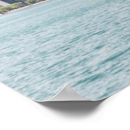 Chicago Skyline with Lake Michigan Poster (Hoek)