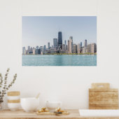 Chicago Skyline with Lake Michigan Poster (Keuken)