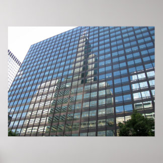 Chicago Skyscrapers vanaf de rivier bekeken Poster