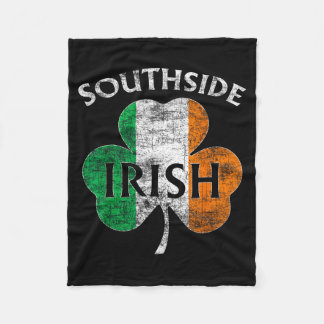 Chicago Southside Irish Flag St. Patrick's Day  Fleece Deken