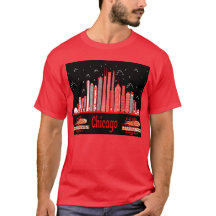 Chicago stadsgezicht ontwerp T-shirt