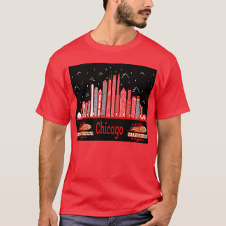 Chicago stadsgezicht ontwerp T-shirt