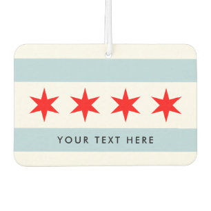 Chicago stadsvlag gepersonaliseerde auto luchtverf luchtverfrisser