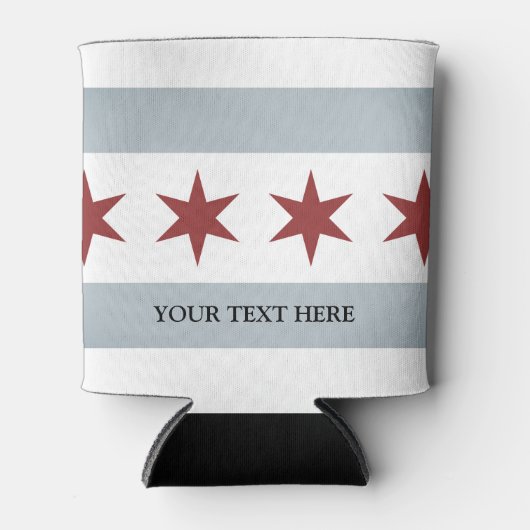 Chicago stadsvlag koelbox drink houder Blikjeskoeler (Voorkant)