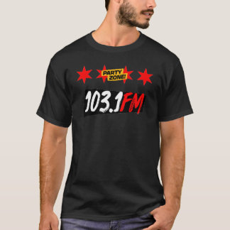 Chicago Stars Party Zone 103.1 FM logo T-shirt