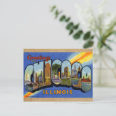 Chicago  stijl Reis Briefkaart Big City! (Staand voorkant)