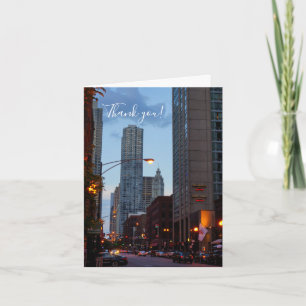Chicago Street Scene - Hartelijk dank Bedankkaart