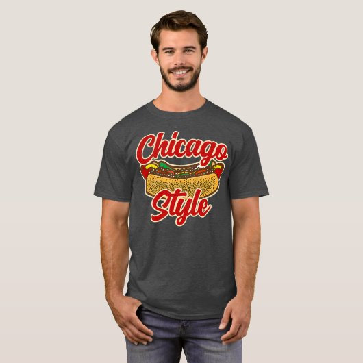Chicago Style Hot Hondenliefhebber Summer T-shirt (Voorkant volledig)