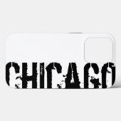 Chicago - Style Urbain coque iphone noir et blanc (Verso (horizontal))