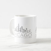 Chicago Stylized Skyline Koffiemok (Voorkant links)