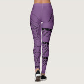  Chicago Subway Map met trein stopt Chicago Leggings (Achterkant)