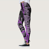 Chicago Subway Map w/ Train stopt NEON PAARS Leggings (Links)