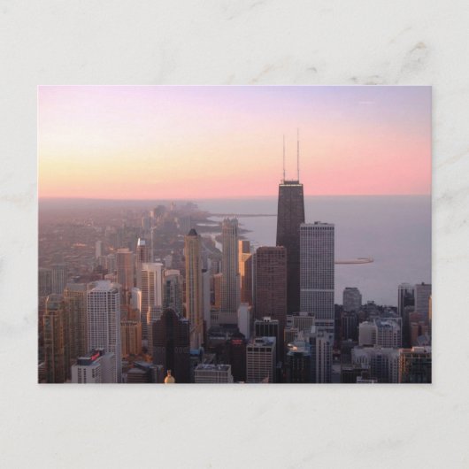Chicago Sunset Briefkaart (Voorkant)