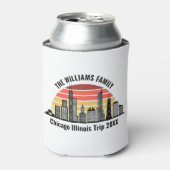 Chicago Sunset Customized Family Trip Blikjeskoeler (Blikje Voorkant)