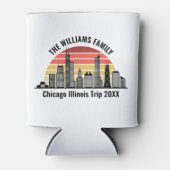 Chicago Sunset Customized Family Trip Blikjeskoeler (Voorkant)