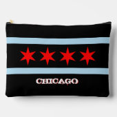 Chicago tas, mode zwart, Chicago vlag Etui (Voorkant)