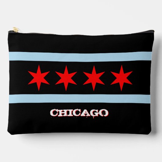Chicago tas, mode zwart, Chicago vlag Etui (Voorkant)