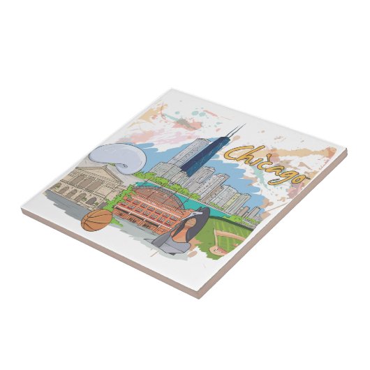 Chicago Tegeltje (Zijkant)