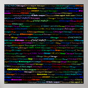 Chicago Text Design I Poster