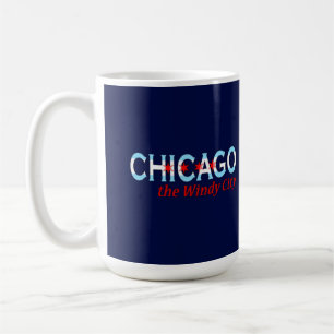 Chicago the Windy City, Chicago Flag Design Koffiemok