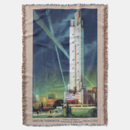 Chicago Throw Blanket Deken (Voorkant Verticaal)