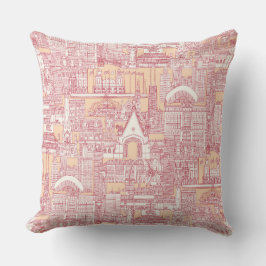 Chicago toile jam perzik gelei kussen