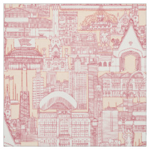 Chicago toile jam perzik gelei stof