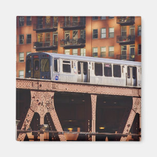 Chicago Train bij Riverbend Magneet