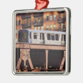 Chicago Train bij Riverbend Metalen Ornament (Links)