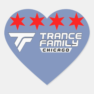 Chicago Trance Family Bumper coeur autocollant & é