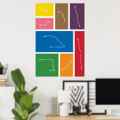 Chicago - Transit Palettes Poster (Thuiskantoor)
