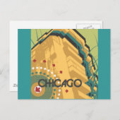 Chicago Travel Design Briefkaart (Voorkant / Achterkant)