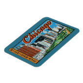 Chicago Travel Magnet Magneet (Linkerzijde)