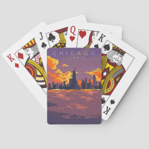 Chicago Travel Poster Speelkaarten