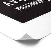 Chicago Typographic Subway Art Bus Roll Poster (Hoek)