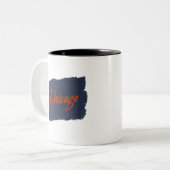 Chicago Typographie manuscrite Café Mug (Devant gauche)