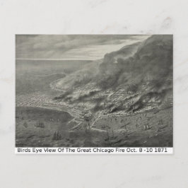 Chicago  Uitzicht, het grote vuur in Chicago Briefkaart