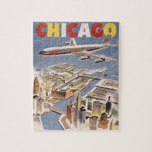  Chicago USA Air Travel Advertisement Legpuzzel