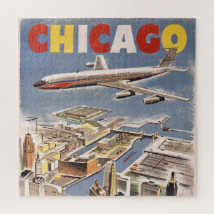  Chicago USA Air Travel Advertisement Legpuzzel