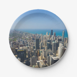 Chicago van boven papieren bordje