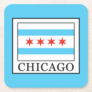 Chicago Vierkante Kartonnen Onderzetter