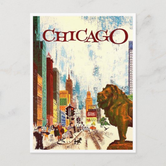 Chicago vintage briefkaart (Voorkant)