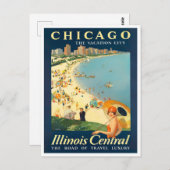 Chicago vintage briefkaart (Voorkant / Achterkant)