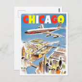 Chicago vintage briefkaart (Voorkant / Achterkant)