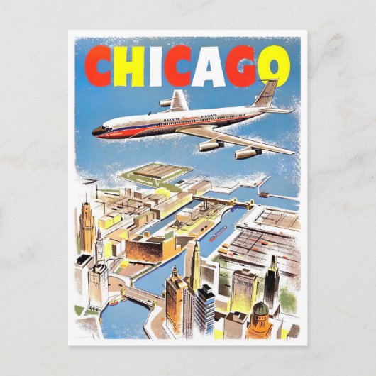 Chicago vintage briefkaart (Voorkant)