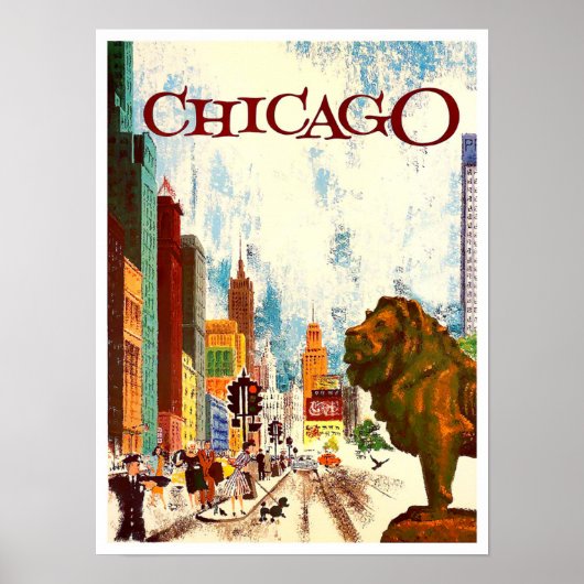 Chicago vintage poster (Voorkant)
