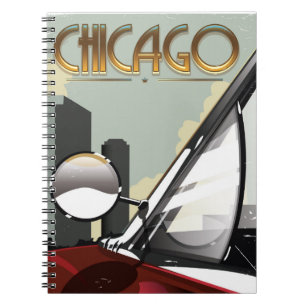 Chicago vintage reisposter notitieboek