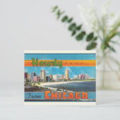 Chicago Vintage Travel Briefkaart (Staand voorkant)