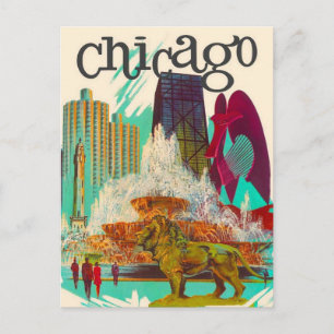 Chicago Vintage Travel Briefkaart